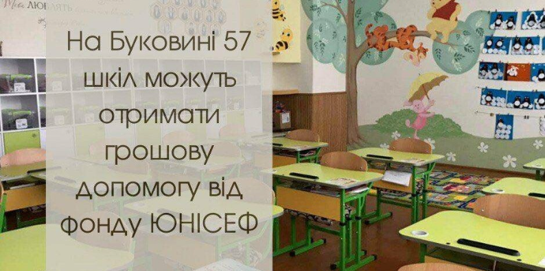 Школи Чернівецького району можуть отримати грошову допомогу від міжнародного фонду 