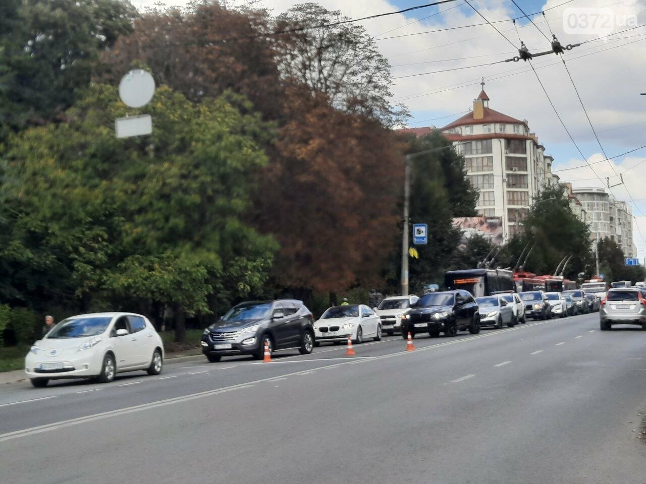 Затор, який утворився на Героїв Майдану