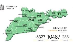 Географія нових випадків у Чернівецькій області