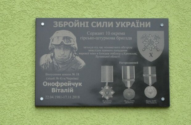 Меморіальні дошки героям АТО
