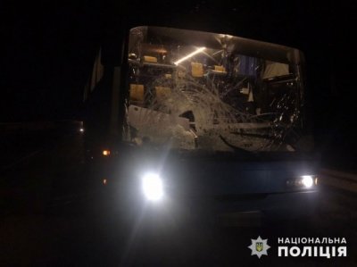 автобус ДТП, фото пресслужби Миколаївської Національної Поліції