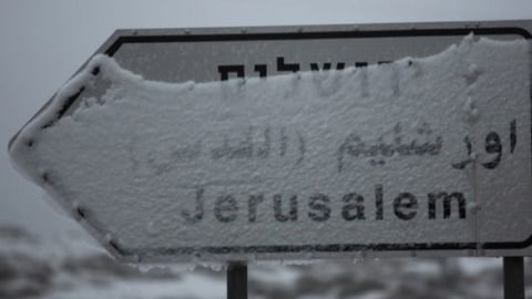 сніг в Єрусалимі