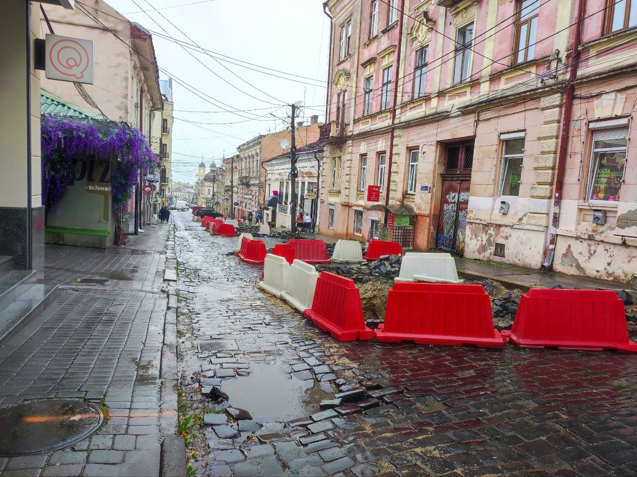 Ремонт вулиці Заньковецької у Чернівцях - 3 липня 2024 року